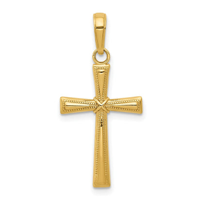 10K Gelbgold 10K Diamantiert X Kreuz Anhänger