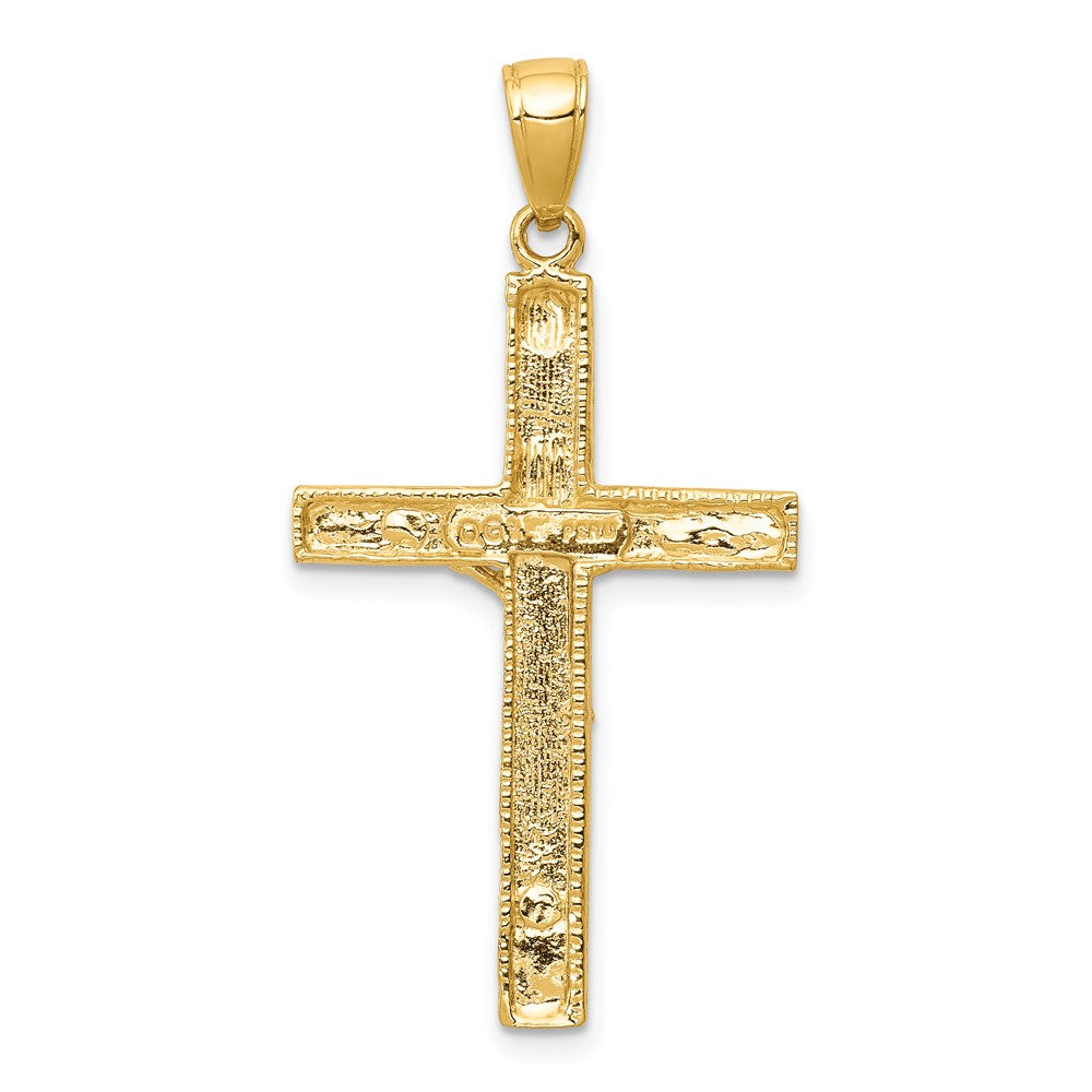 10K Gelbgold Inri Kruzifix Anhänger
