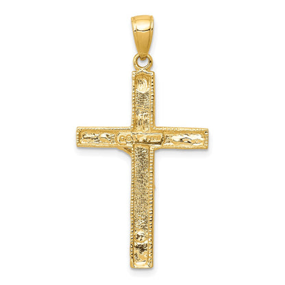 10K Gelbgold Inri Kruzifix Anhänger
