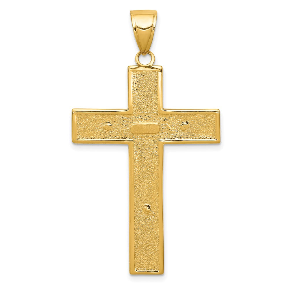 10K Gelbgold 10K Strukturiert Kruzifix Lateinisch Kreuz Anhänger