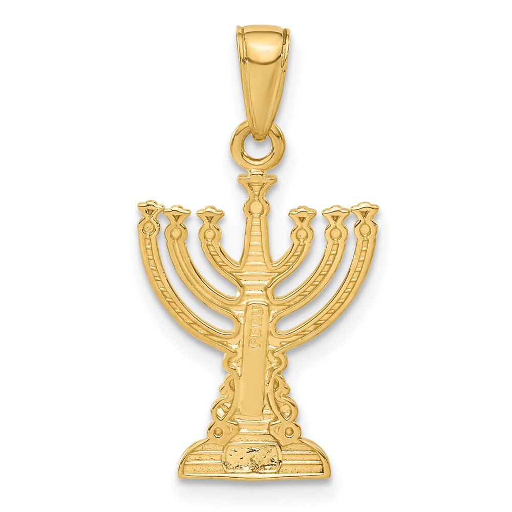 10K Gelbgold 10K Menorah Anhänger