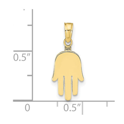 10K Gelbgold 10K Groß Massiv Hamsa Anhänger
