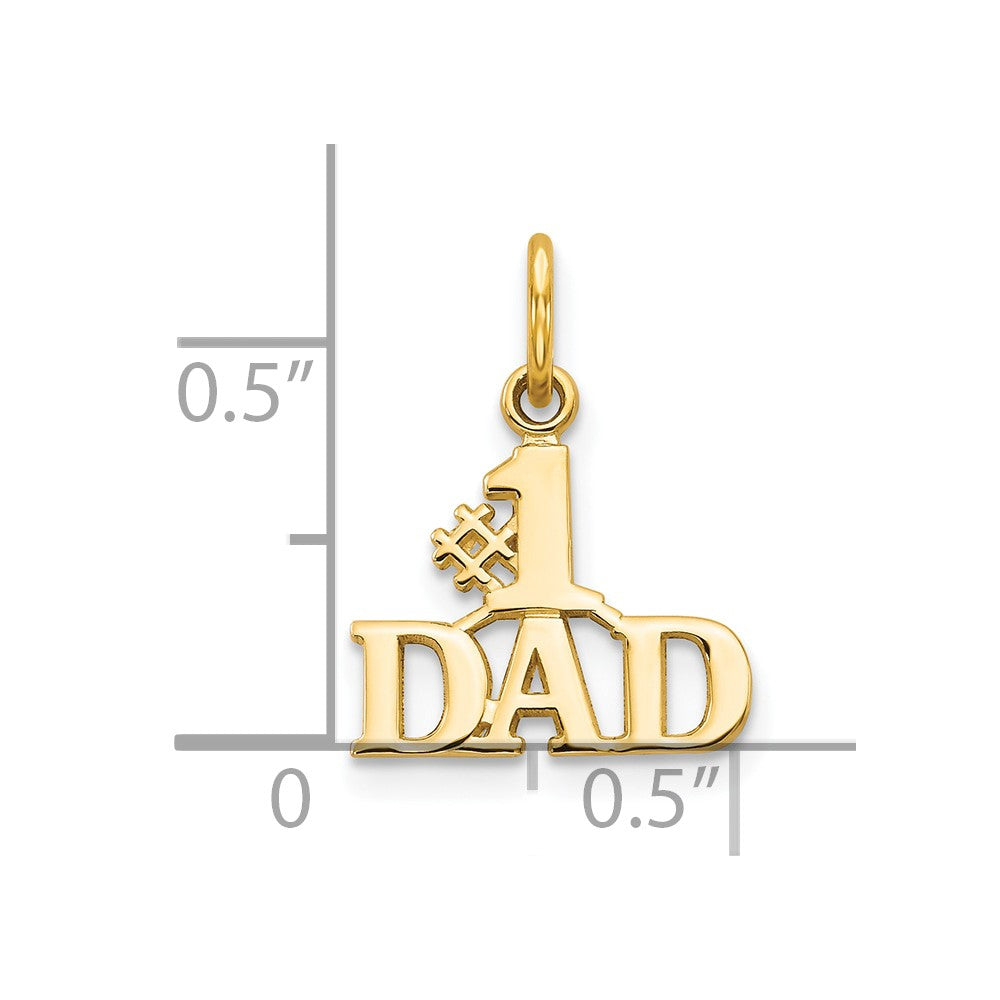 10K Gelbgold #1 Dad Charm