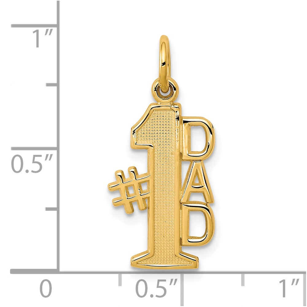 10K Gelbgold #1 Dad Charm