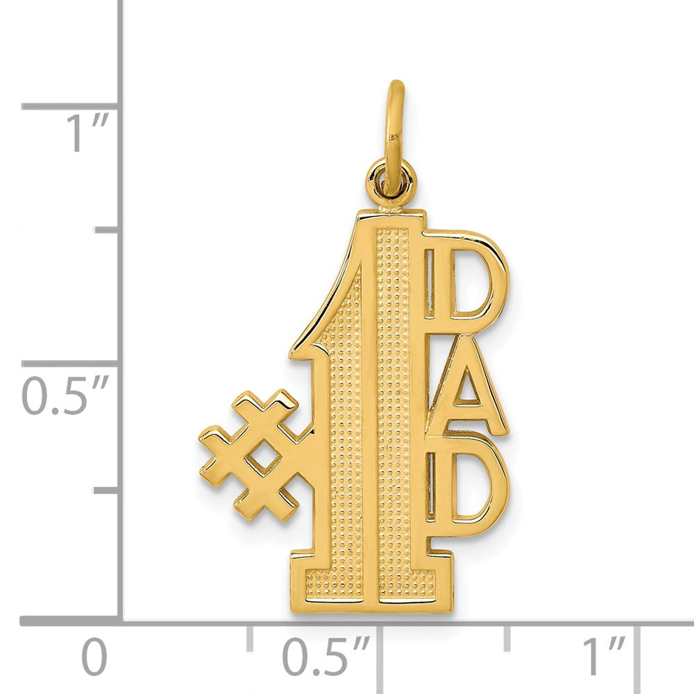 10K Gelbgold #1 Dad Charm