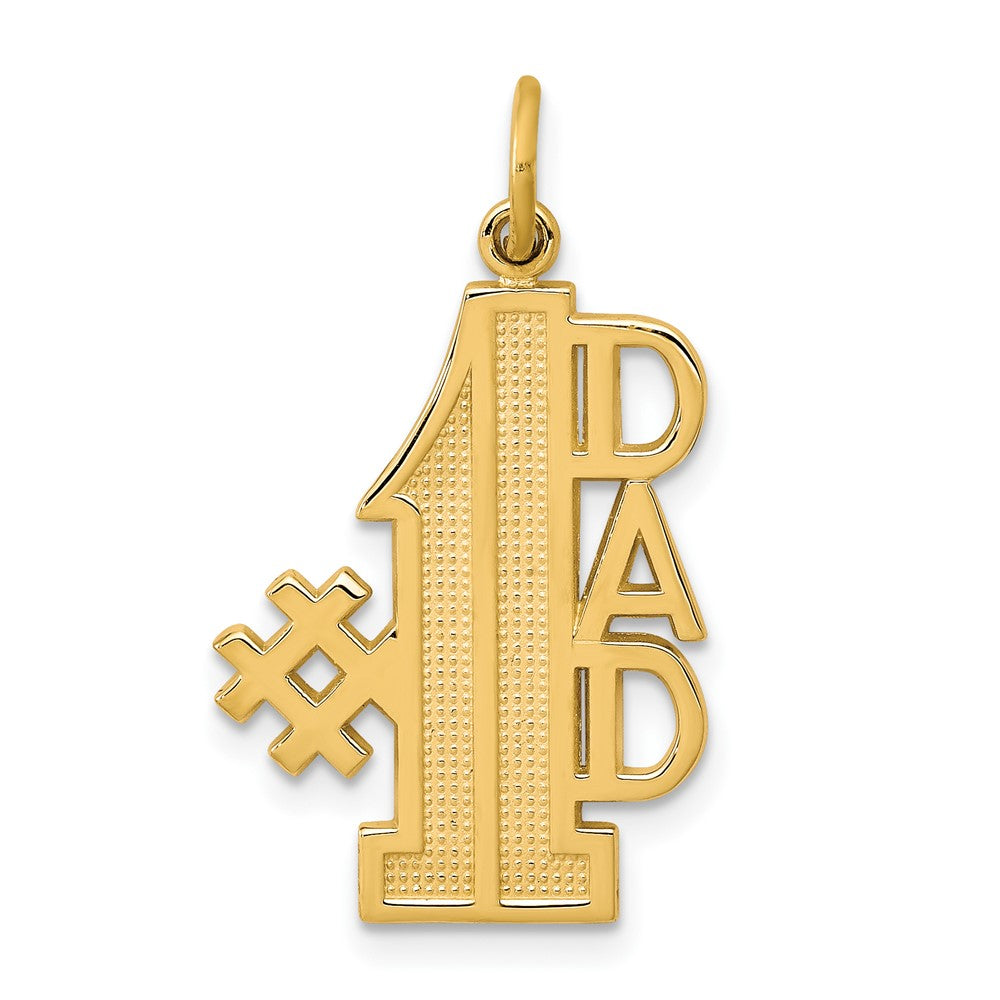 10K Gelbgold #1 Dad Charm