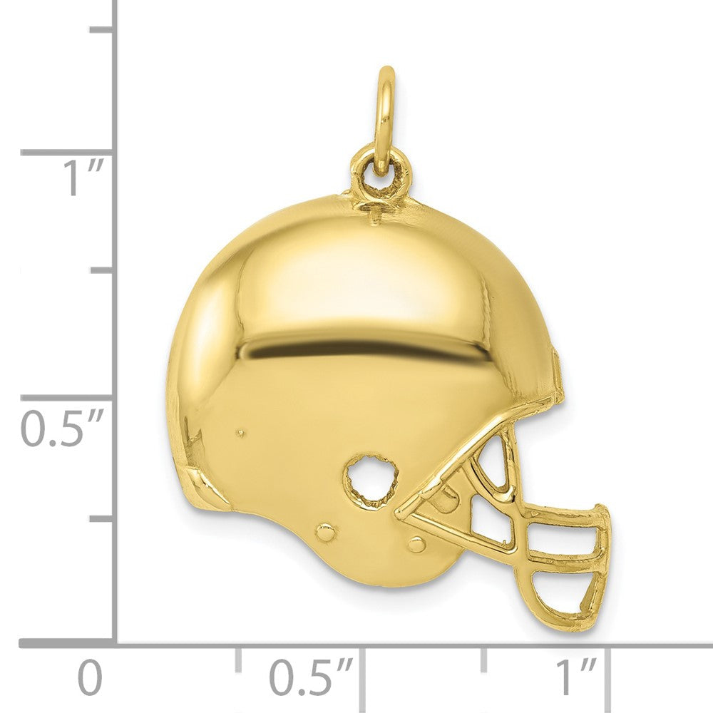 10K Gelbgold Poliert Football Helm Anhänger