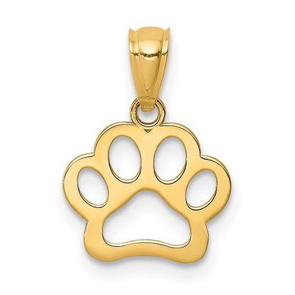 10K Gelbgold 10K Hund Paw Anhänger