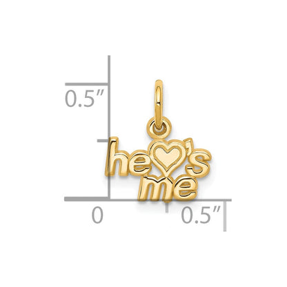 10K Gelbgold He Loves Me Charm