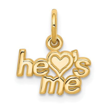 10K Gelbgold He Loves Me Charm