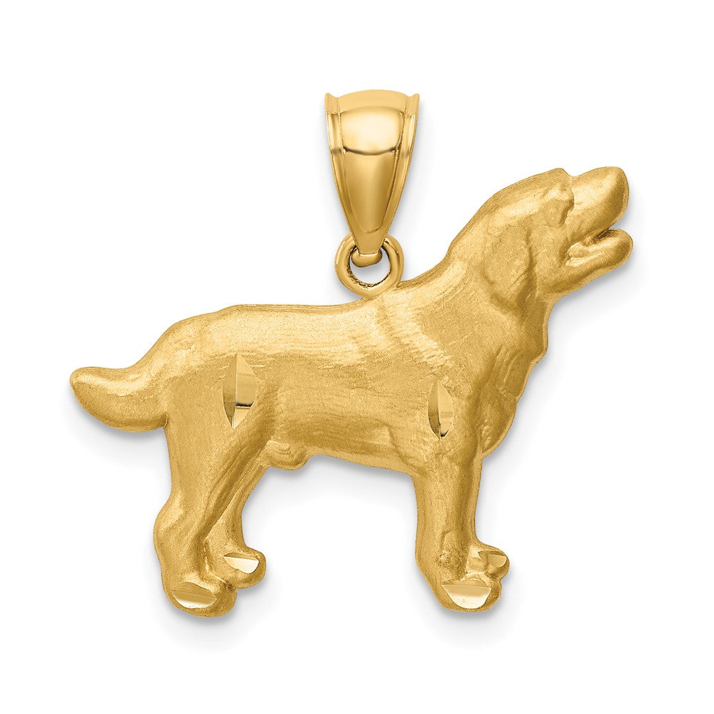 10K Gelbgold 10K Diamantiert Labrador Retriever Anhänger