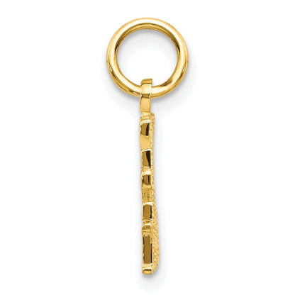 10K Gelbgold Leben Liebe Lachen Charm