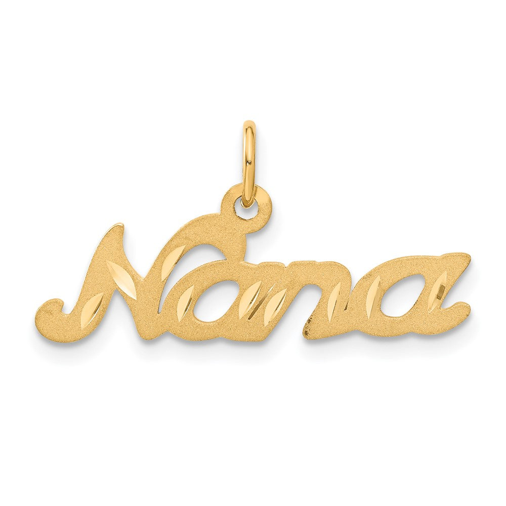10K Gelbgold Satiniert Nana Charm