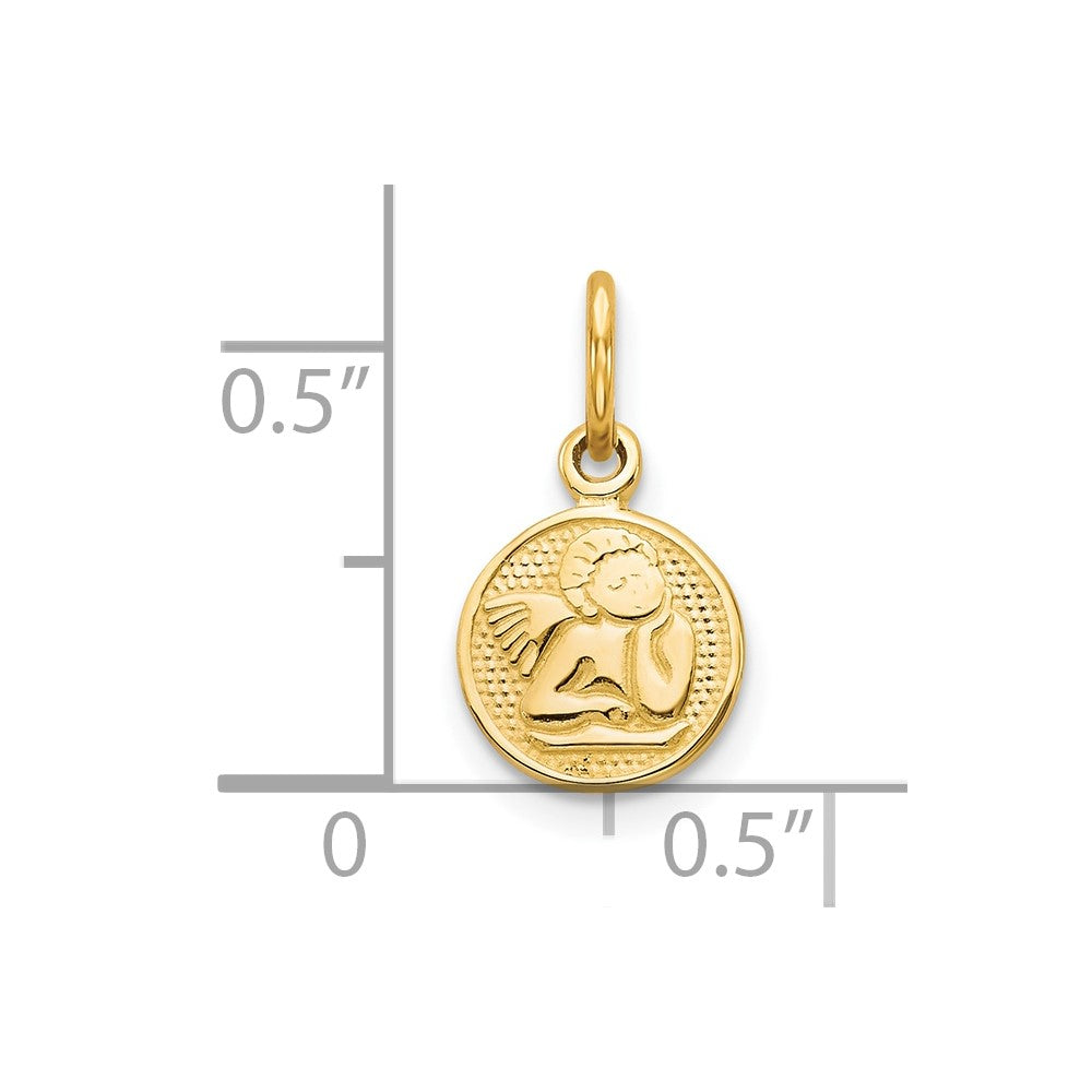 10K Gelbgold Engel Charm