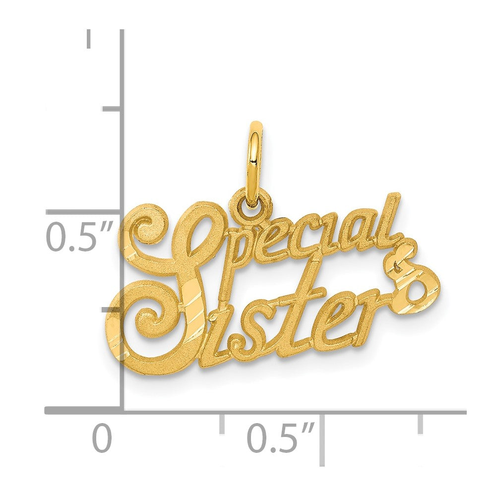 10K Gelbgold Special Schwester Charm