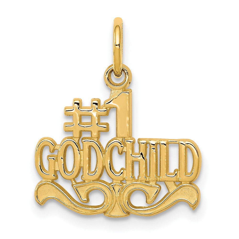 10K Gelbgold #1 Godchild Charm