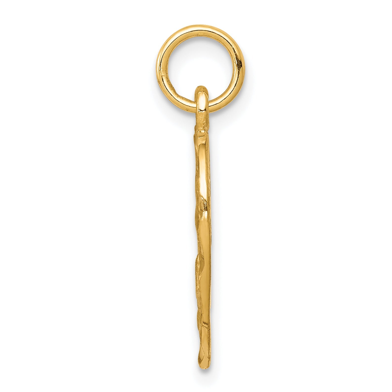 10K Gelbgold Engel Herz Charm