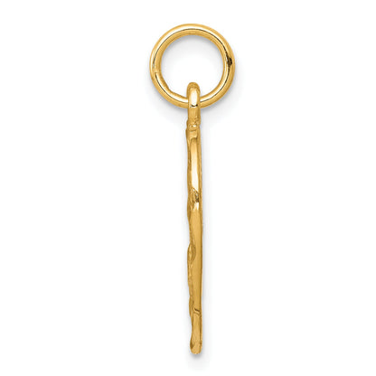 10K Gelbgold Engel Herz Charm