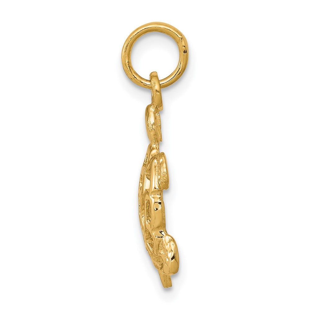 10K Gelbgold Schildkröte Charm