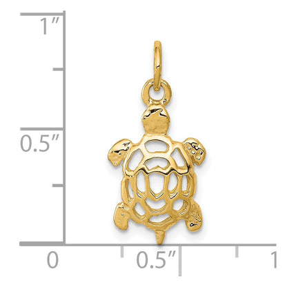10K Gelbgold Schildkröte Charm