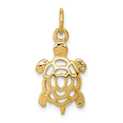 10K Gelbgold Schildkröte Charm