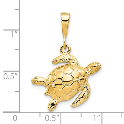 10K Gelbgold Schildkröten-Anhänger