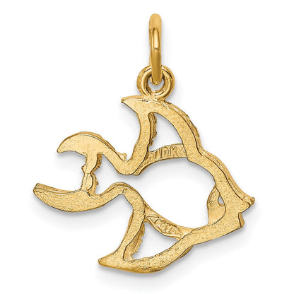 10K Gelbgold Fisch Charm