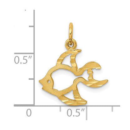 10K Gelbgold Fisch Charm