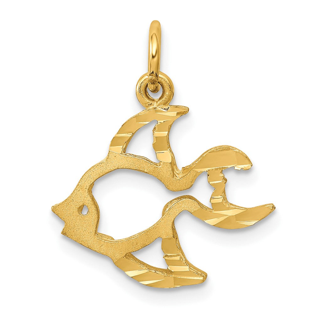10K Gelbgold Fisch Charm