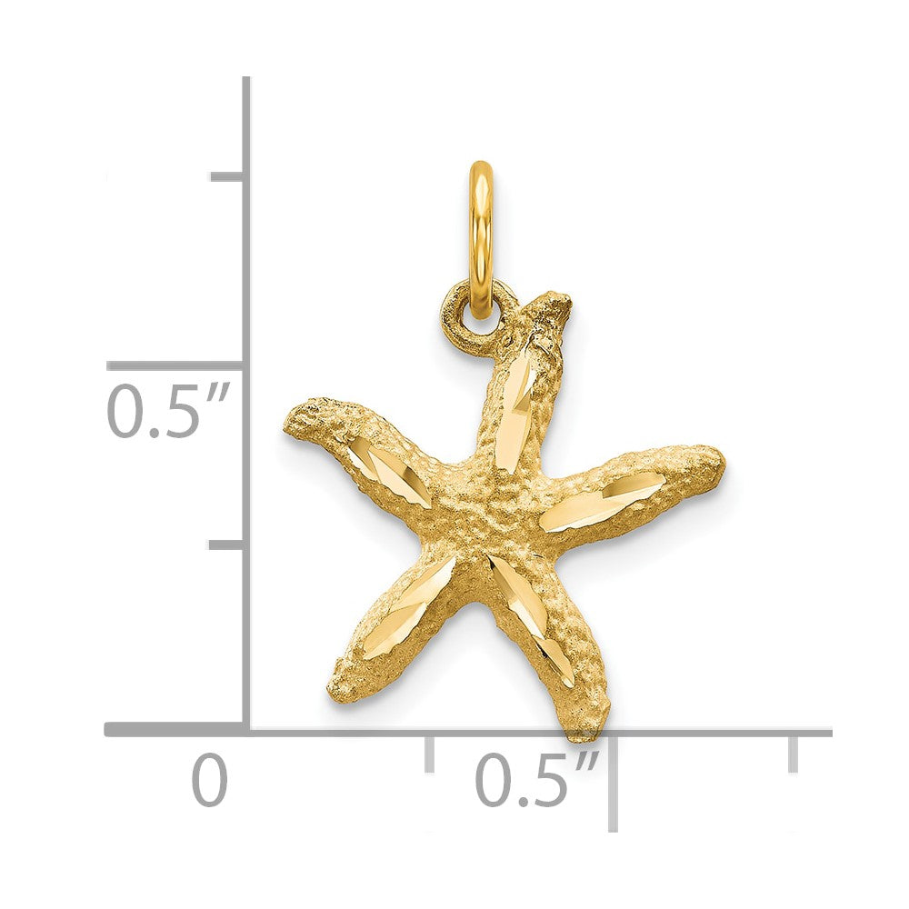 10K Gelbgold Seestern Charm