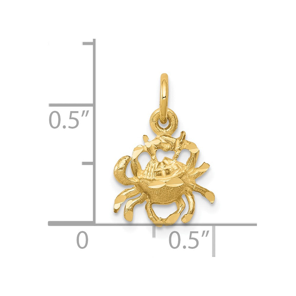 10K Gelbgold Krabbe Charm