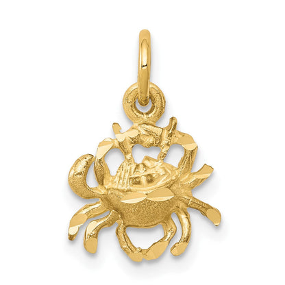 10K Gelbgold Krabbe Charm