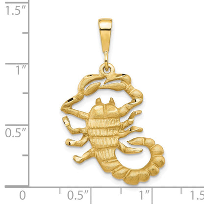 Skorpion-Charm aus 10K Gelbgold