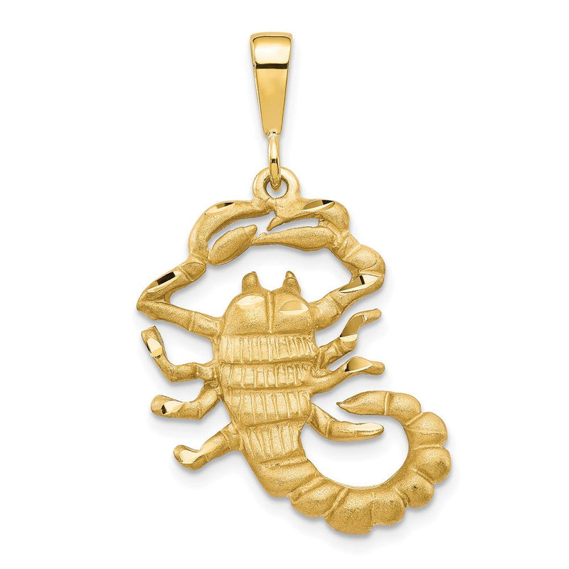 Skorpion-Charm aus 10K Gelbgold