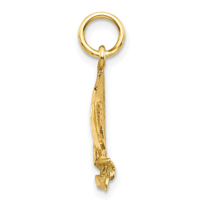 10K Gelbgold Segelboot Charm
