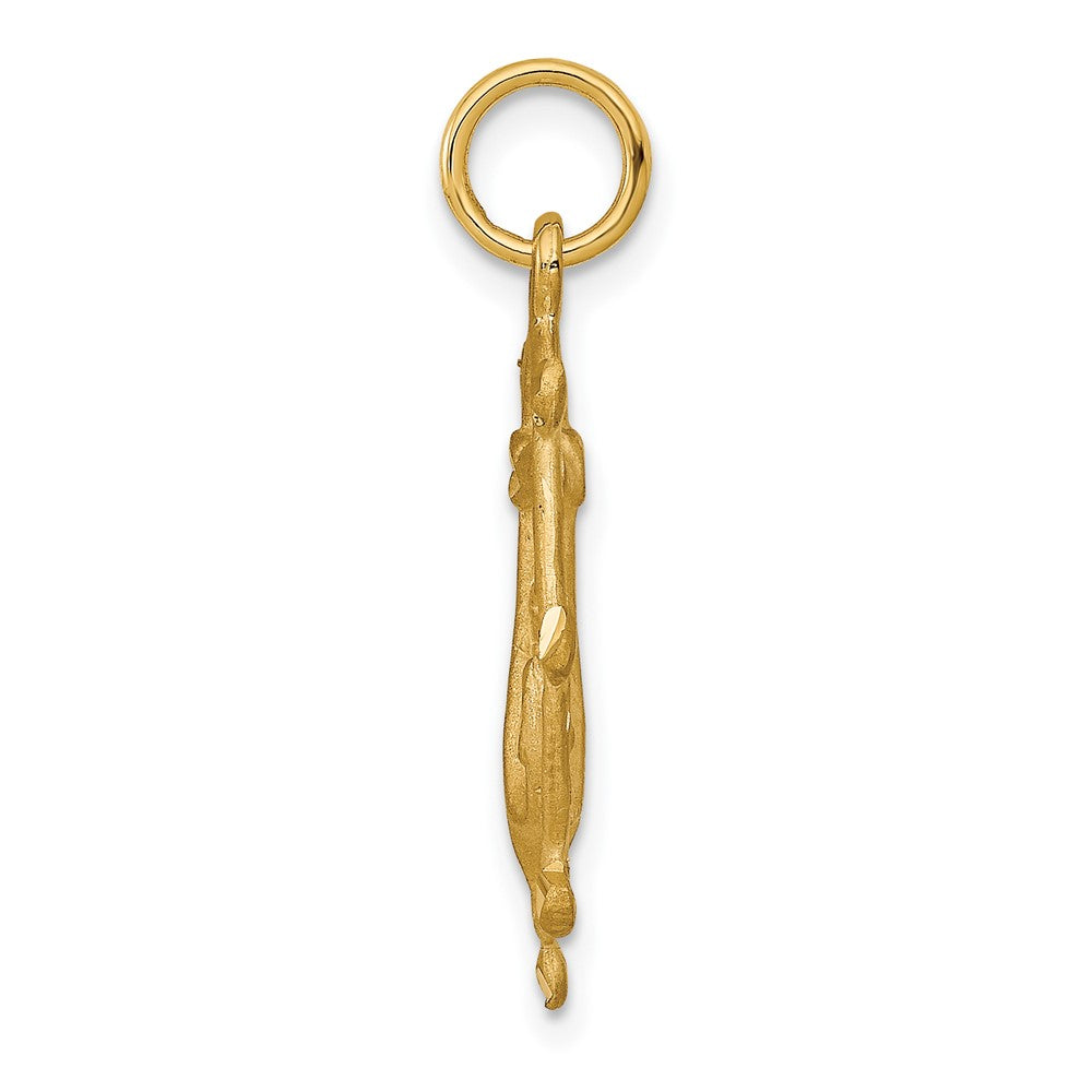 10K Gelbgold Charm „Anker im Rad“