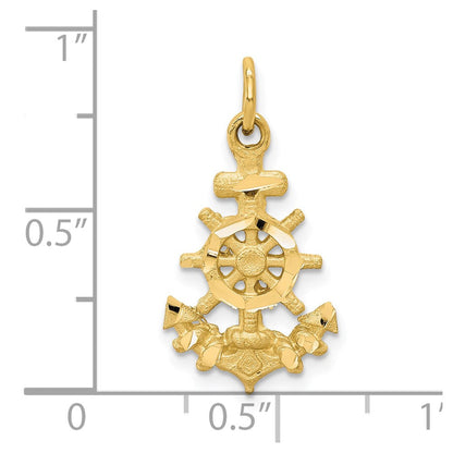 10K Gelbgold Anker Charm