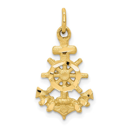 10K Gelbgold Anker Charm
