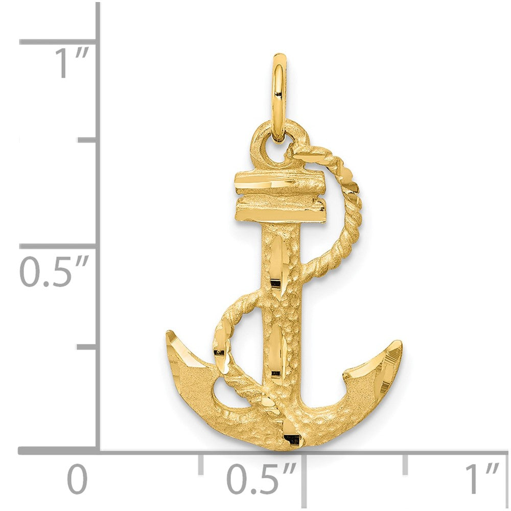10K Gelbgold Anker Charm