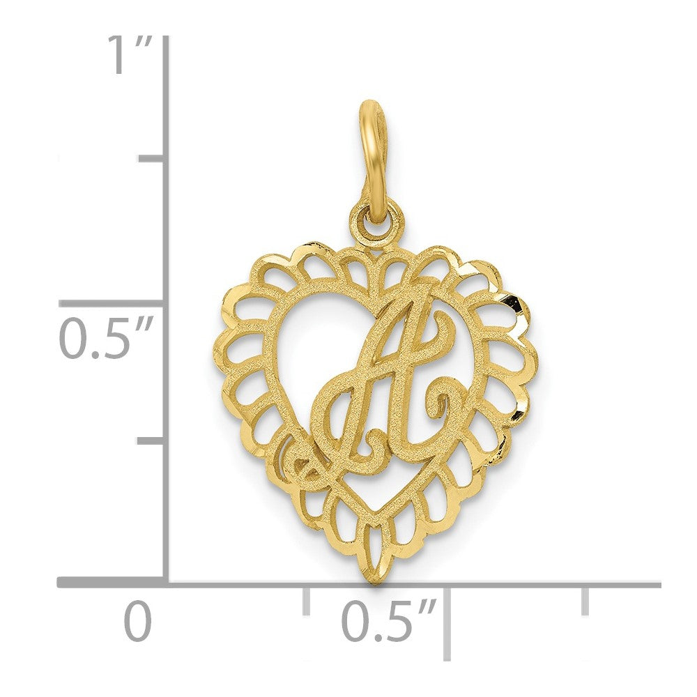 10K Gelbgold 10ky Initiale A Charm