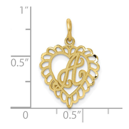 10K Gelbgold 10ky Initiale A Charm