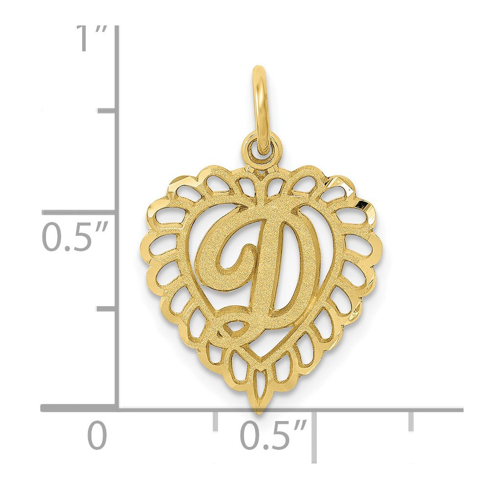 10K Gelbgold 10ky Initiale D Charm