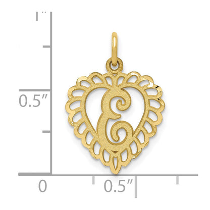 10K Gelbgold Initiale E Charm