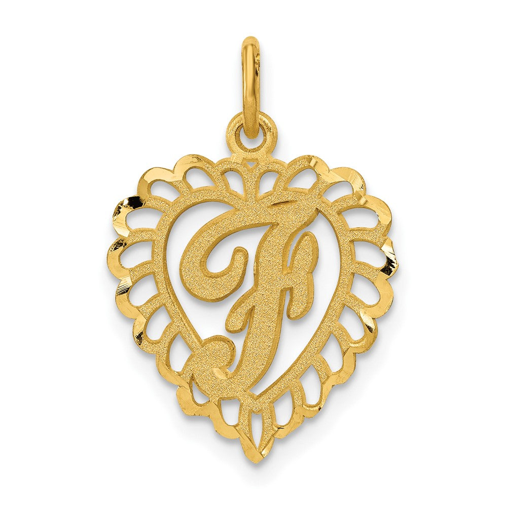 10K Gelbgold Initiale F Charm