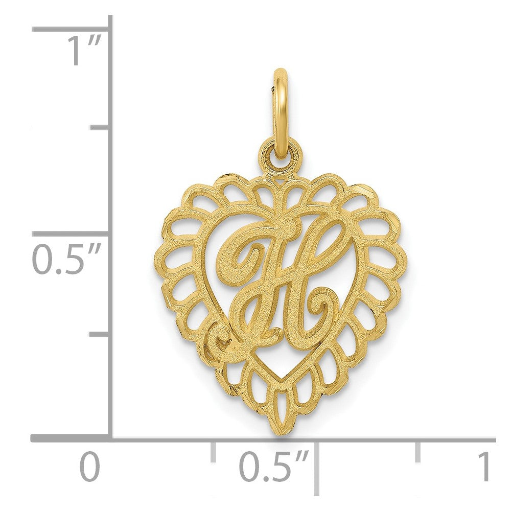 10K Gelbgold Initiale H Charm