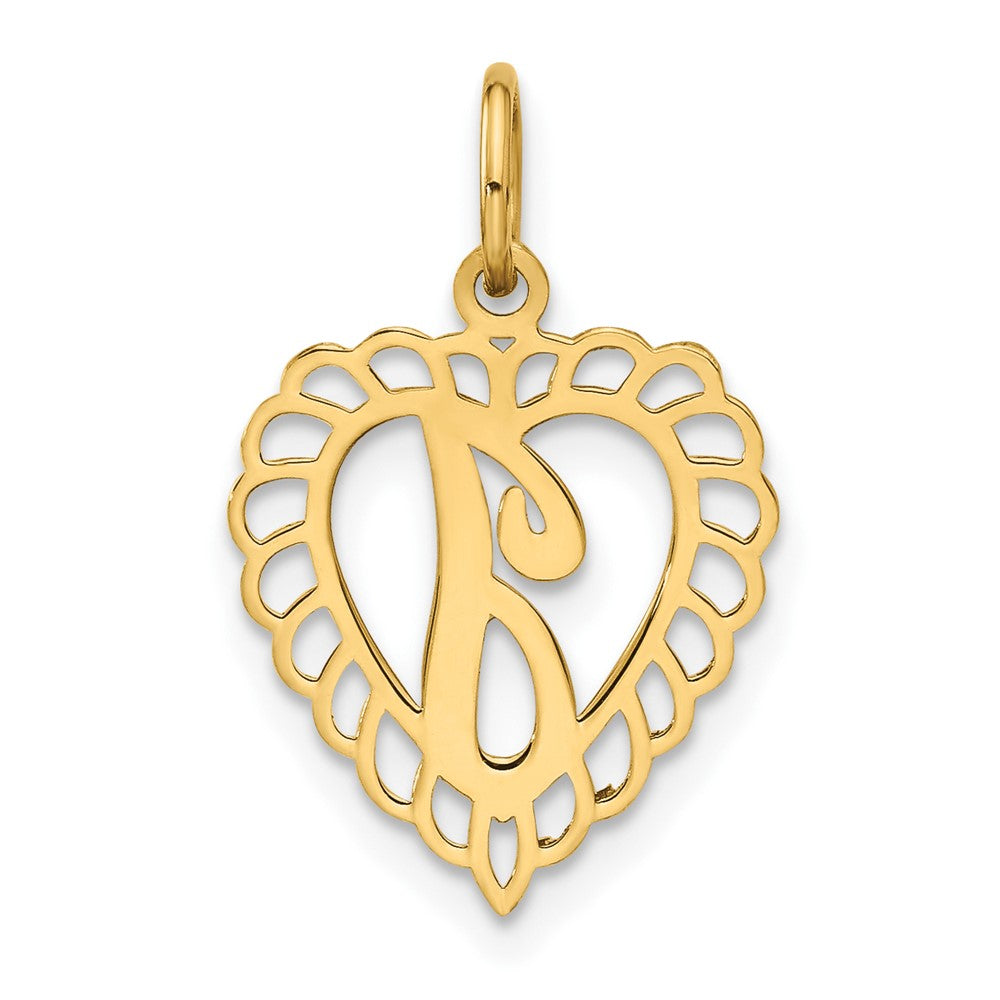 10K Gelbgold Initiale I Charm