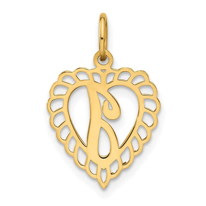 10K Gelbgold Initiale I Charm