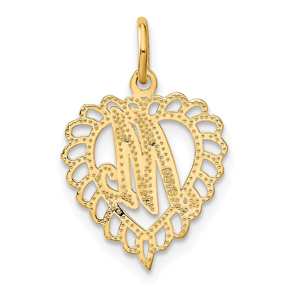 10K Gelbgold Initiale M Charm