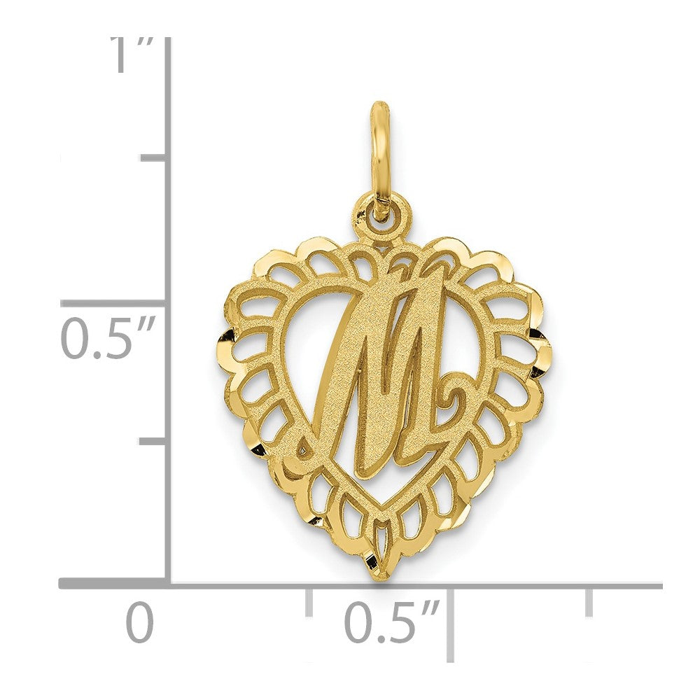 10K Gelbgold Initiale M Charm