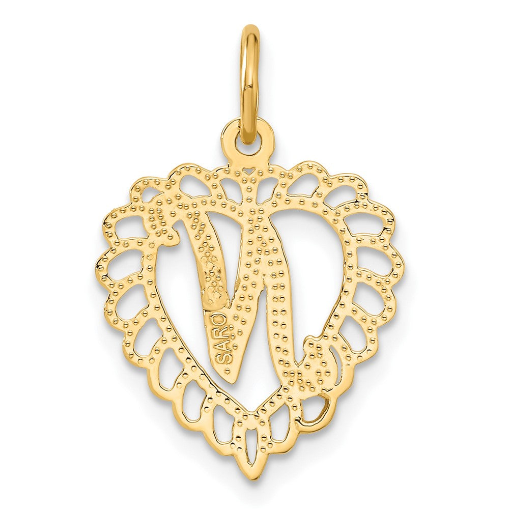 10K Gelbgold Initiale N Charm